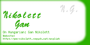 nikolett gan business card